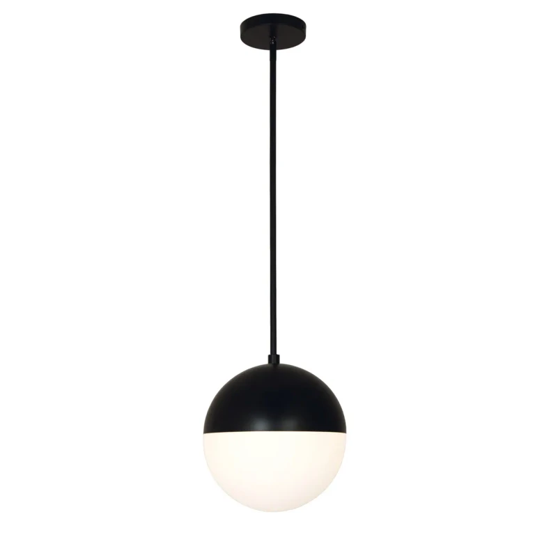 Matte Black LED Pendant from the Fusion Collection