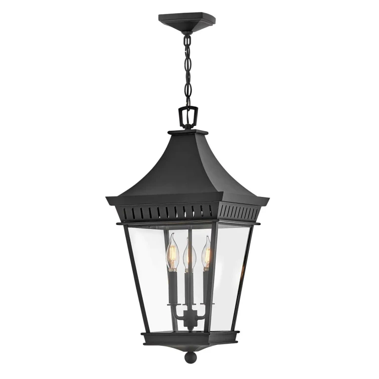 Museum Black LED Hanging Lantern from the Chapel Hill Collection