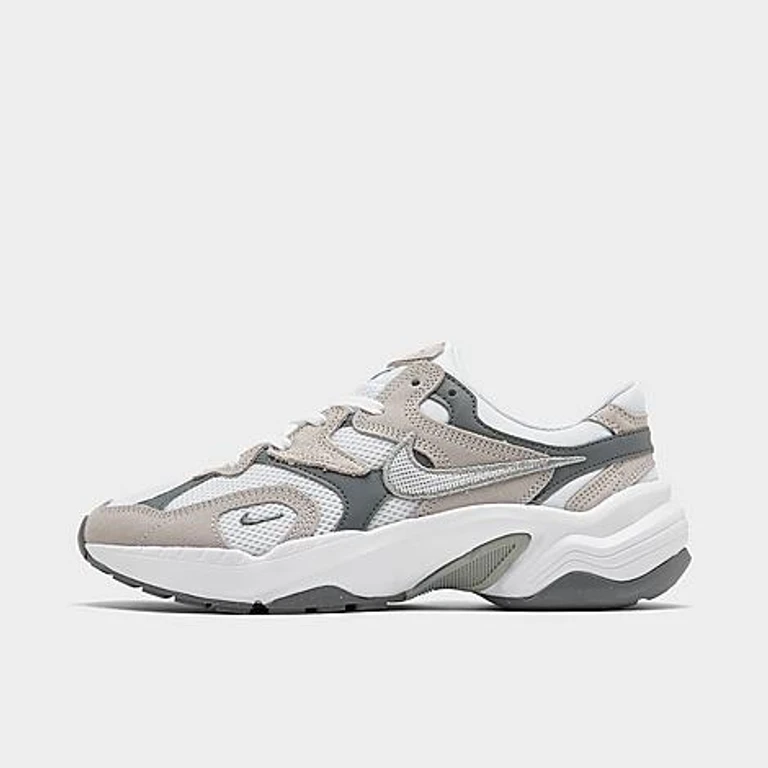 Nike Women's AL8 Running Shoes (RUNINSPO) in White/Metallic Silver/Smoke Grey Size: 5.0