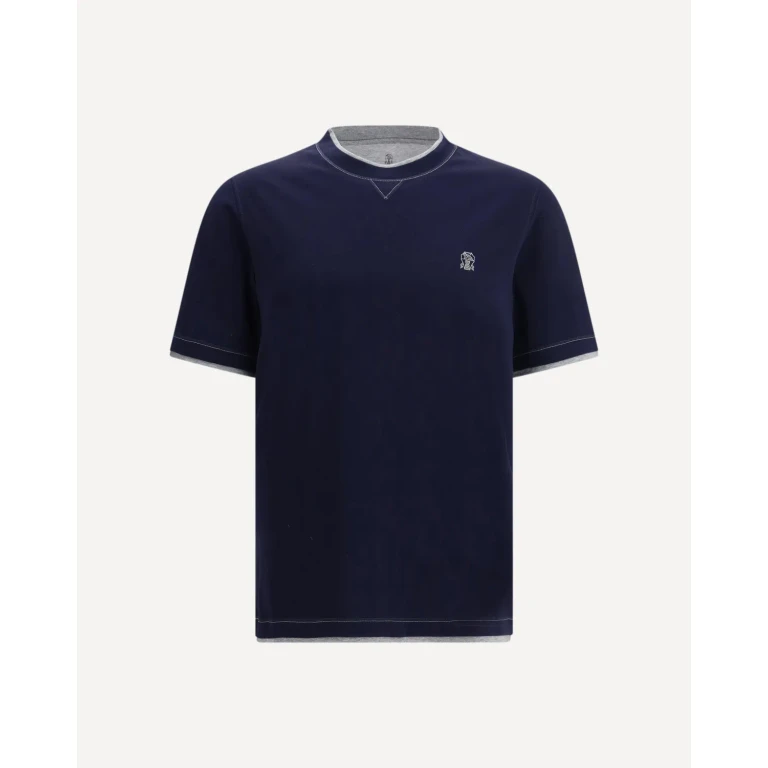 BRUNELLO CUCINELLI T-shirt in cotton with a logo Male XS