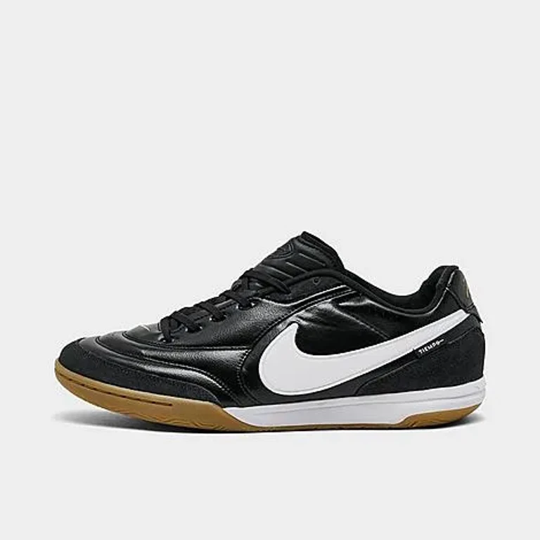 Nike Men's Tiempo Streetgato Casual Shoes in Black/White/Gum Size: 7.5