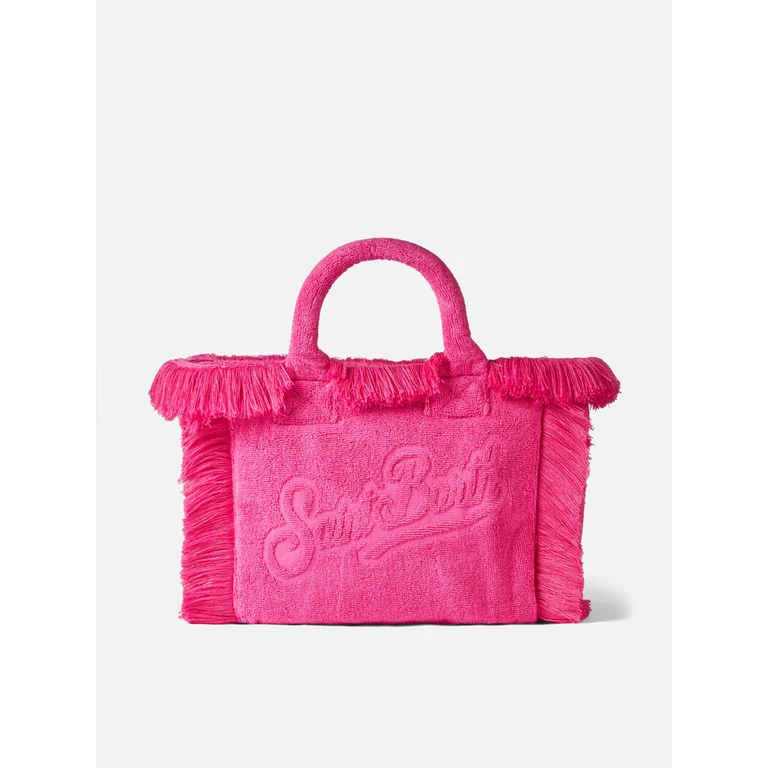 Mc2 Saint Barth Colette Terry Embossed Fuchsia Handbag Sky Bag - Unisex