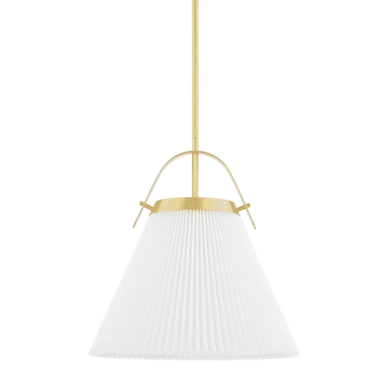 Aged Brass One Light Pendant from the Aldridge Collection