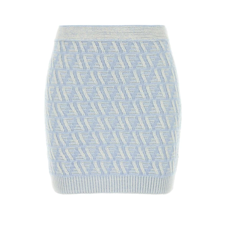 Fendi Embroidered Silk Blend Mini Skirt