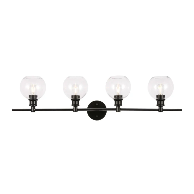 Black Four Light Wall Sconce from the Collier Collection
