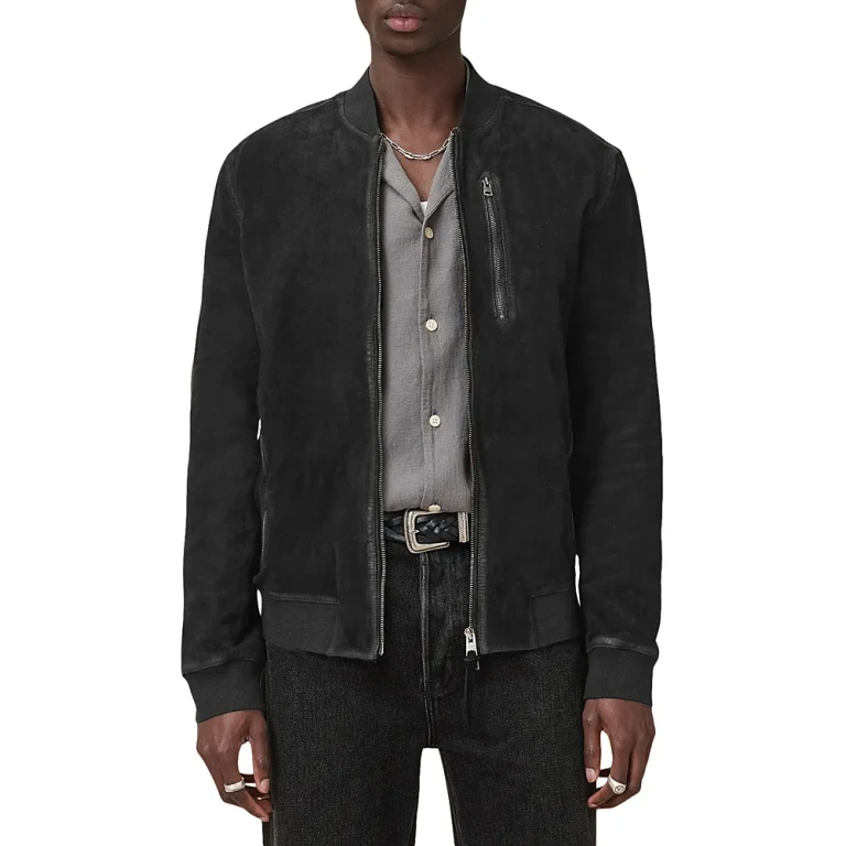 Allsaints Kemble Suede Bomber Jacket