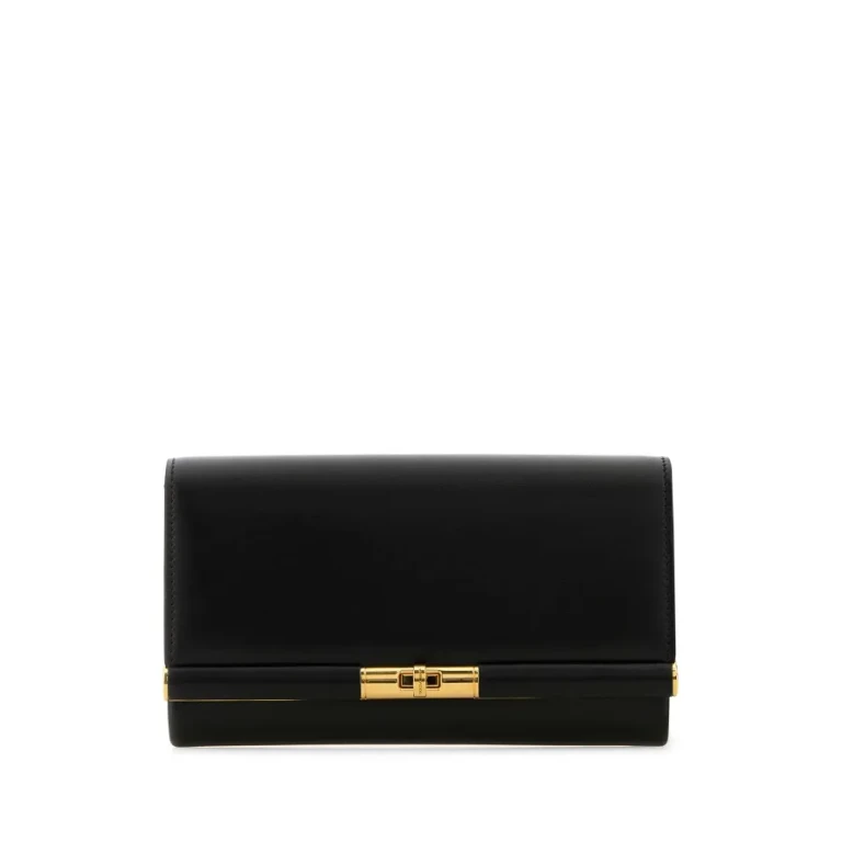 Dolce & Gabbana Black Leather Marlene Clutch