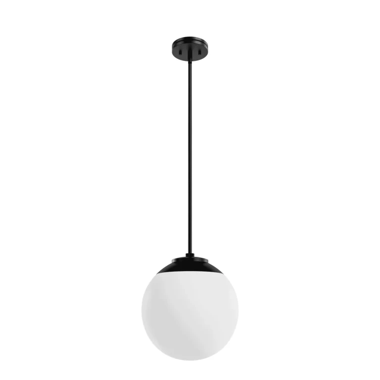 Matte Black One Light Pendant from the Hepburn Collection