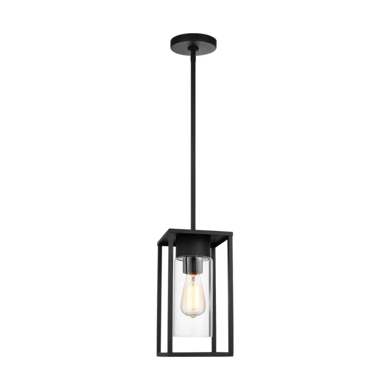 Black One Light Outdoor Pendant from the Vado Collection