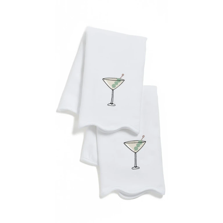 Weezie Martini Hand Towel 2 Pack Martini One Size
