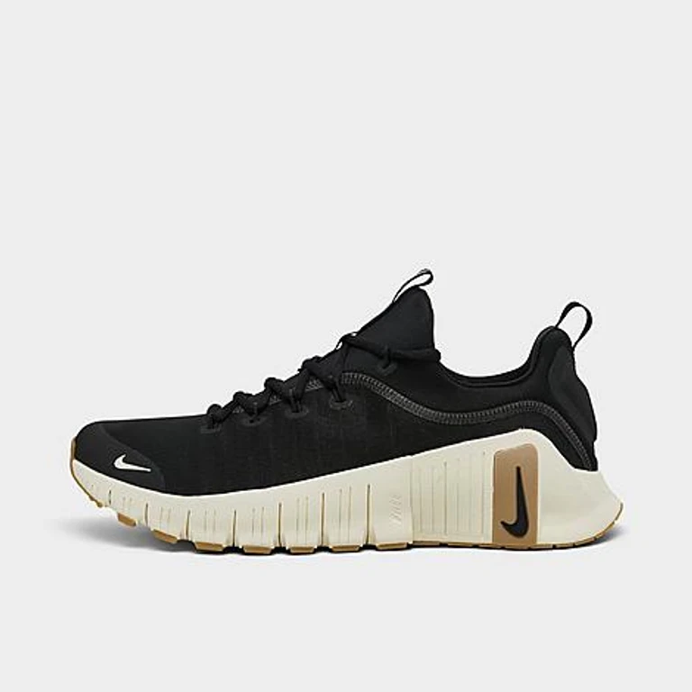 Nike Men's Free Metcon 6 Training Shoes in Black/Coconut Milk/Gum Light Brown Size: 7.0