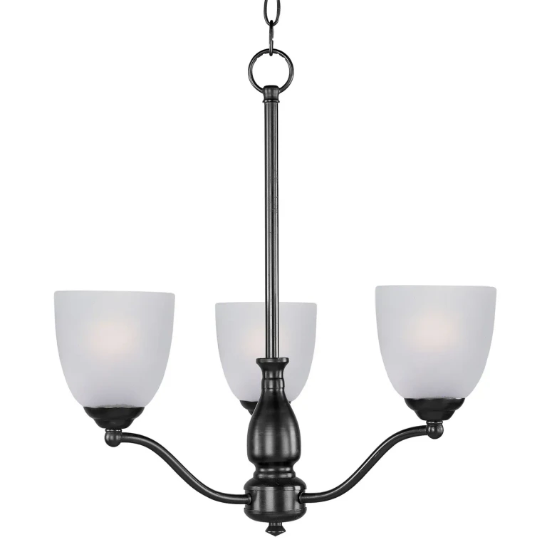 Black Three Light Chandelier from the Stefan Collection