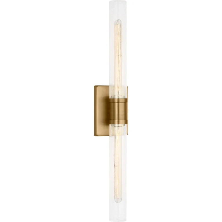 Satin Brass Satin Brass Bathroom Vanity Light from the Keaton Collection
