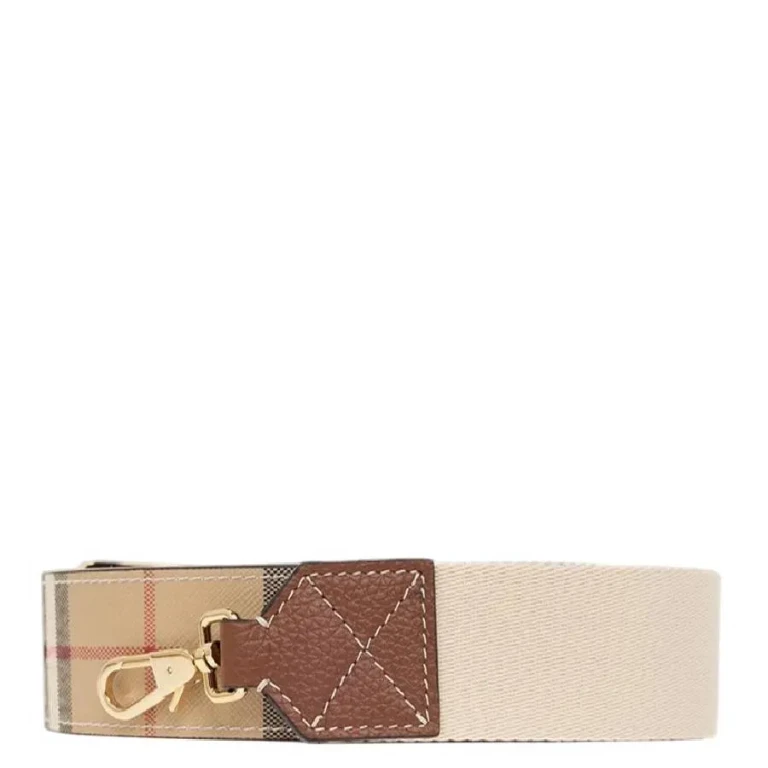 Burberry Check Logo Panelled Bag Strap