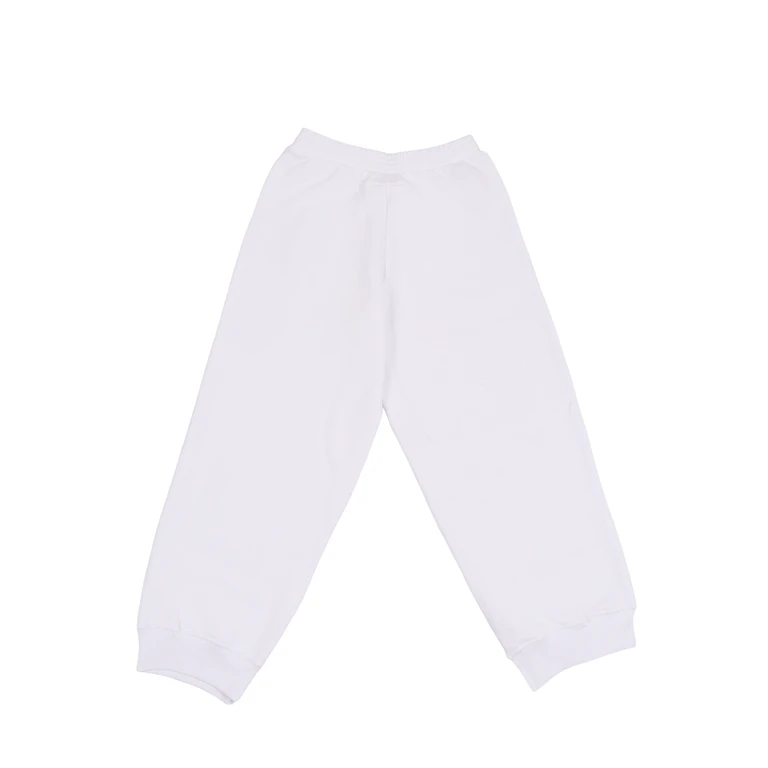 Mm6 Maison Margiela Kids Pants White Cotton Rib Elastane