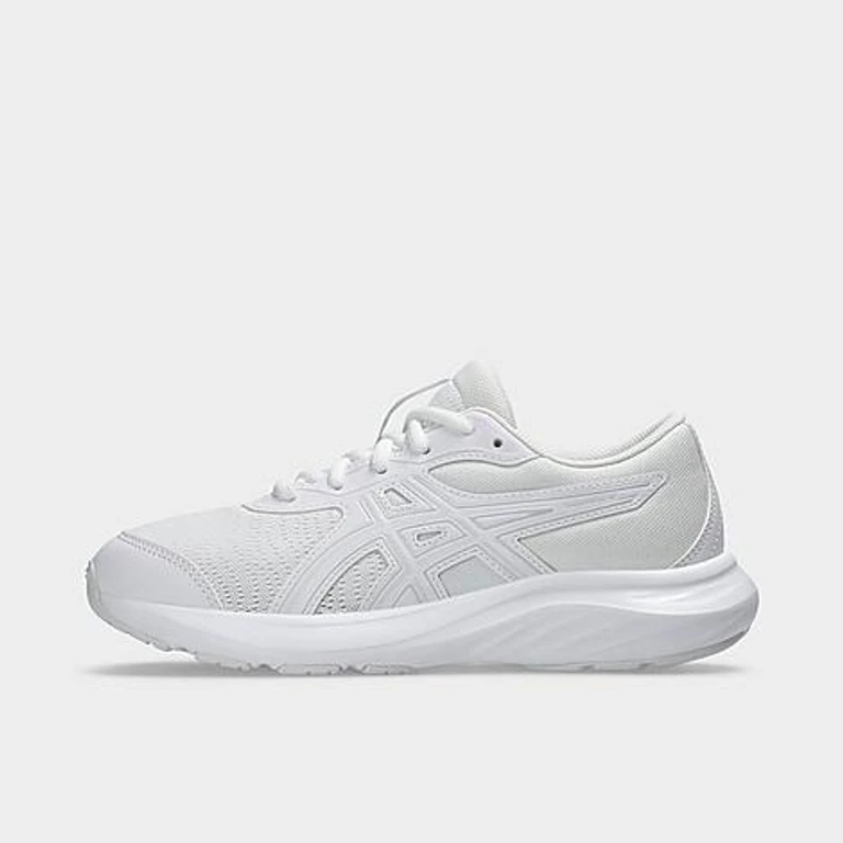 Asics Big Kids Contend 9 Running Shoes in White/Glacier Grey Size: 3.5