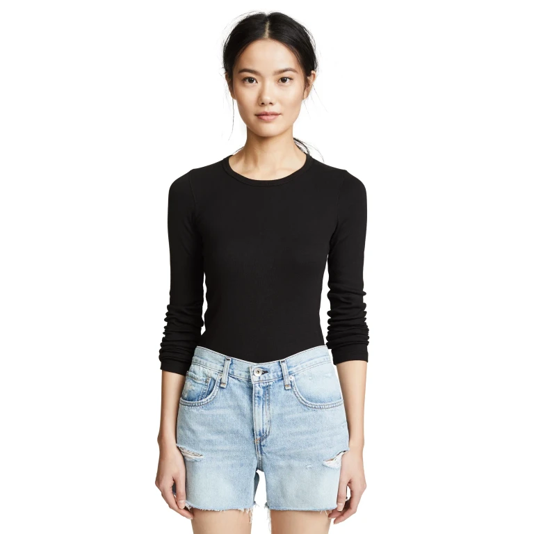 Splendid 1x1 Crew Neck Tee White XXL