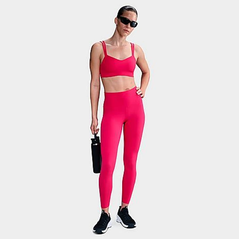 Nike Women's Zenvy Strappy Light Support Padded Sports Bra in Rush Pink/White Size: XS