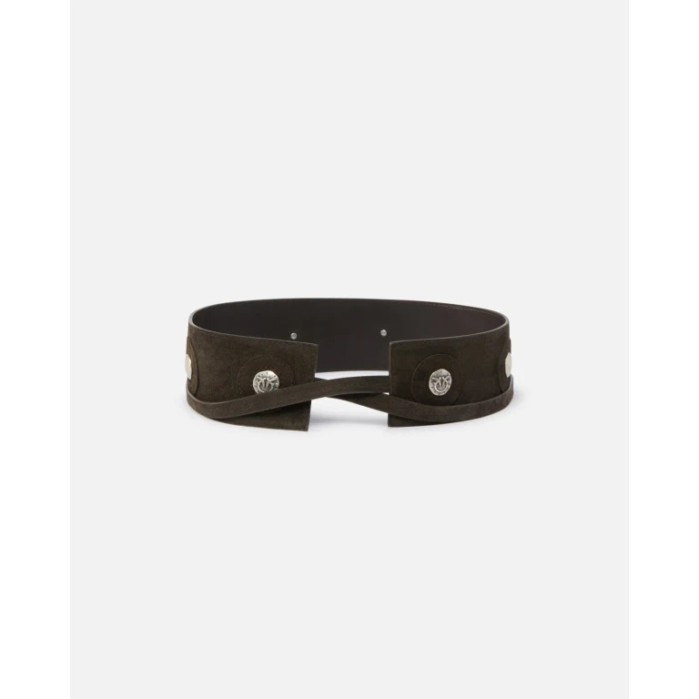 Pinko - Ceinture cloutée en cuir 6 cm - XS-S