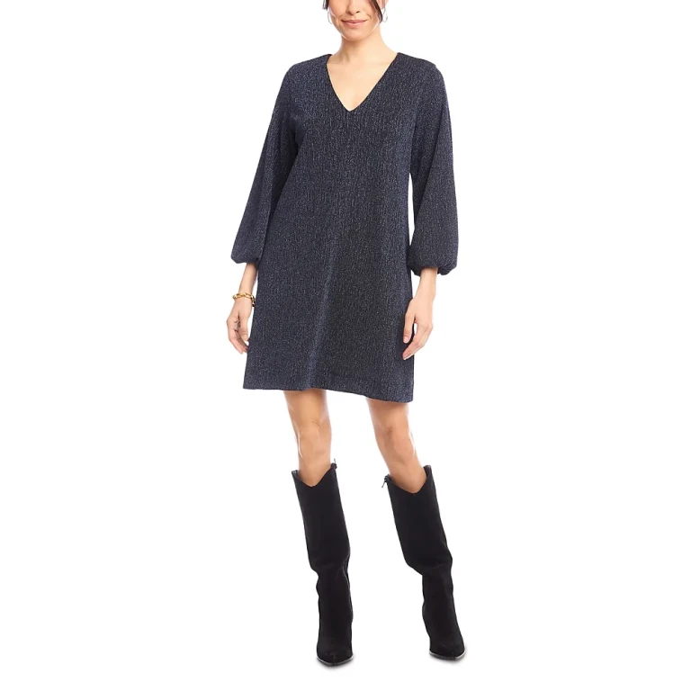 Karen Kane Metallic Knit Dress