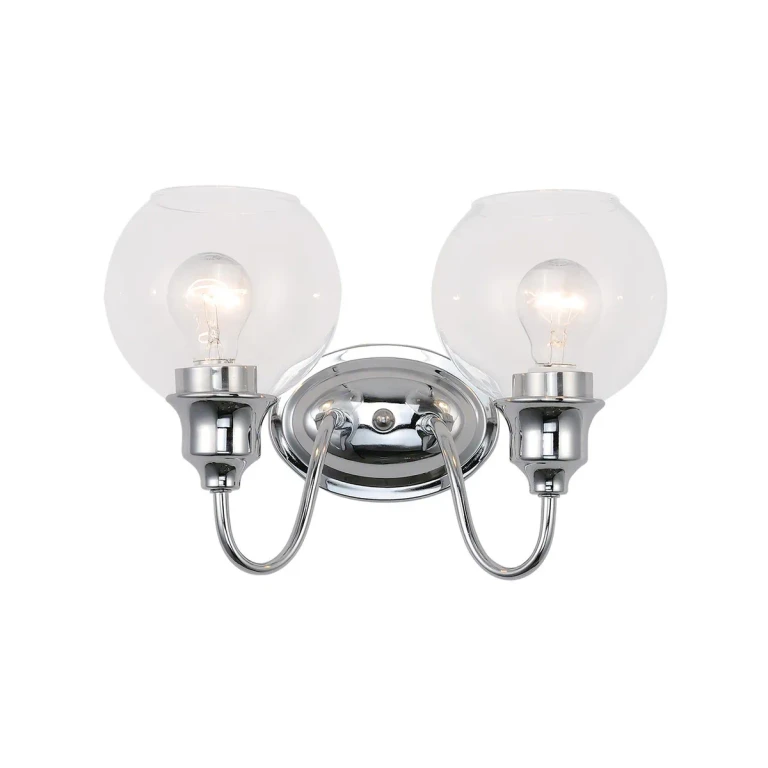 Ballord 2-Light Bathroom Vanity Light in Polished Chrome