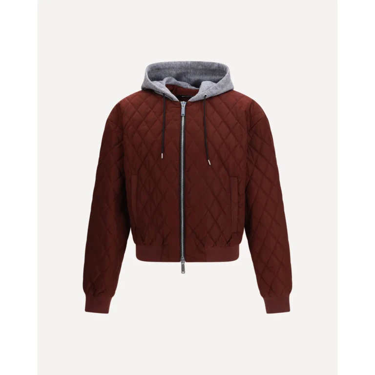 디스퀘어드2 퀼팅 후드 봄버 재킷