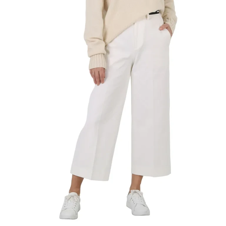 Moncler Ladies Cotton Gabardine Cropped Dress Pants