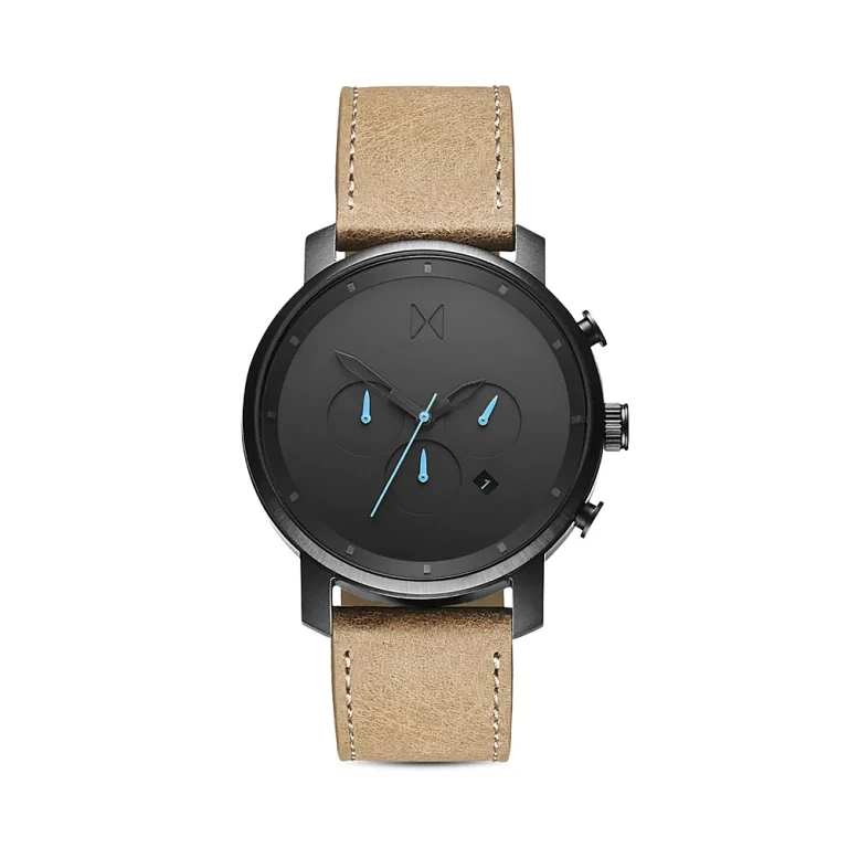 Mvmt Chrono Tan Leather Strap & Gray Dial Chronograph, 45mm