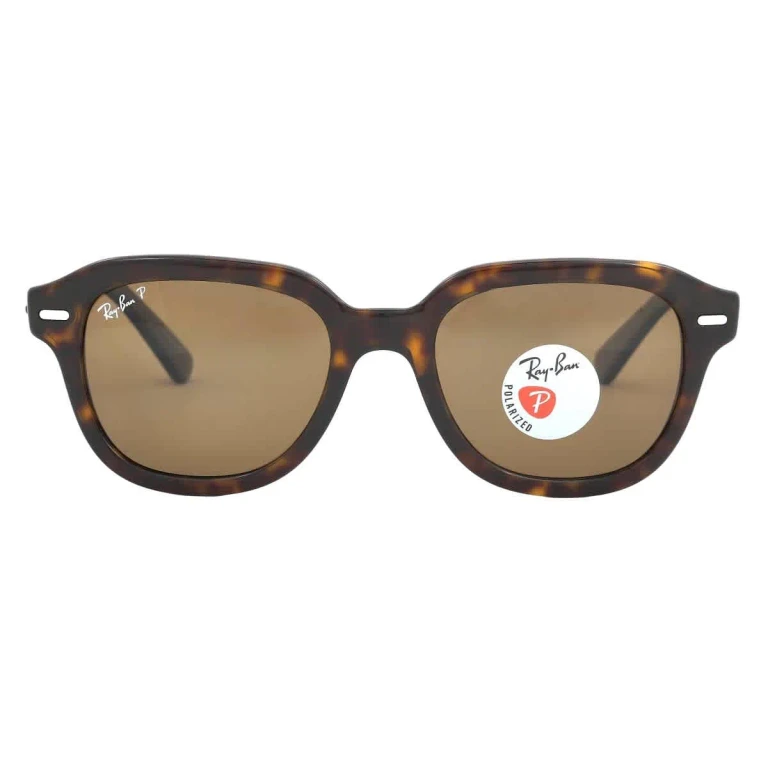 Ray Ban Erik Polarized Brown Square Unisex Sunglasses RB4398 902/57 53