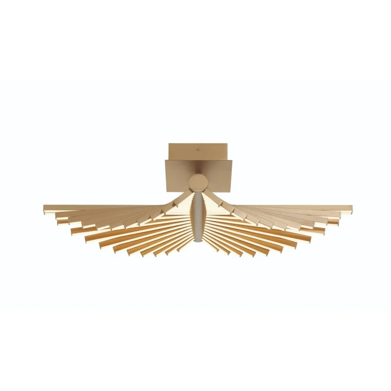 Seraph 1-Light LED Semi-Flush Mount Ceiling Light in Gold