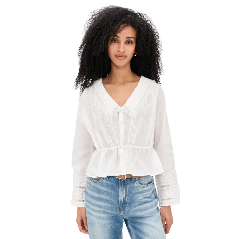 THE GREAT. The Harper Top True White 0