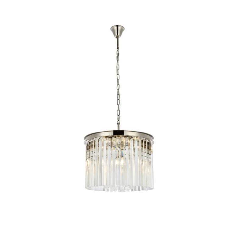 Polished Nickel Six Light Pendant from the Sydney Collection
