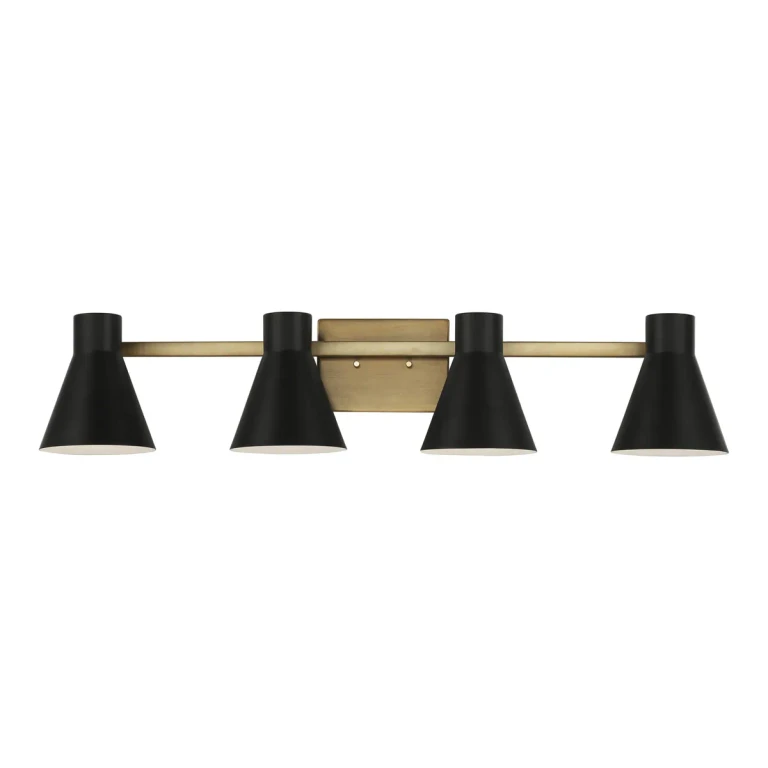 Sea Gull Towner 4-Light Bathroom Vanity Light in Black - 4441304-848