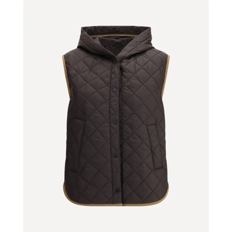 BRUNELLO CUCINELLI Hooded padded Gilet Female 36