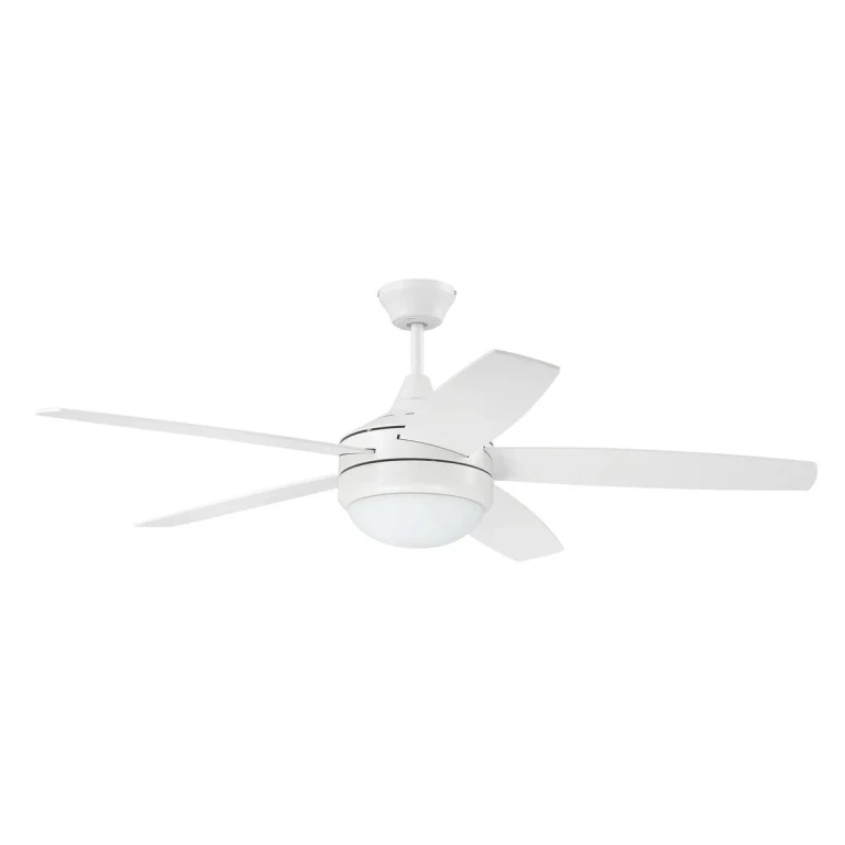 White 52"Ceiling Fan from the Phaze II 5- Blade Collection