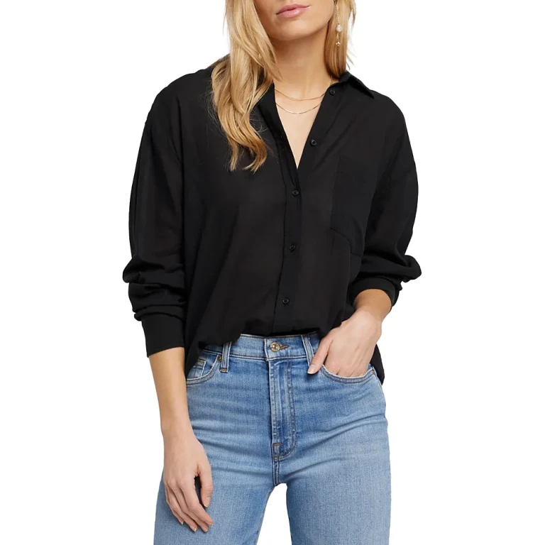 7 For All Mankind Button Front Cotton Shirt