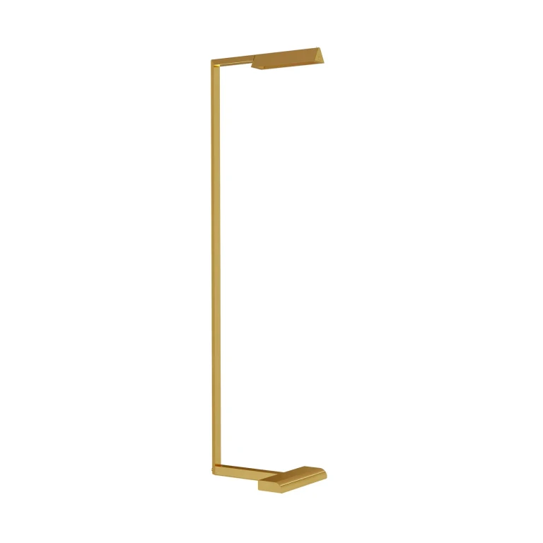 Dessau 1-Light 46.00"H LED Floor Lamp in Natural Brass
