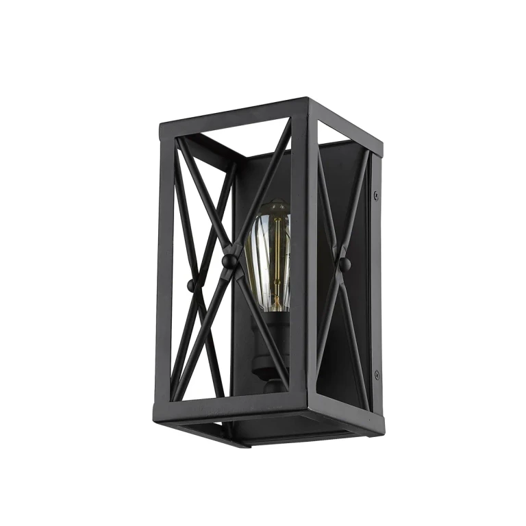 Matte Black One Light Wall Sconce from the Brooklyn Collection