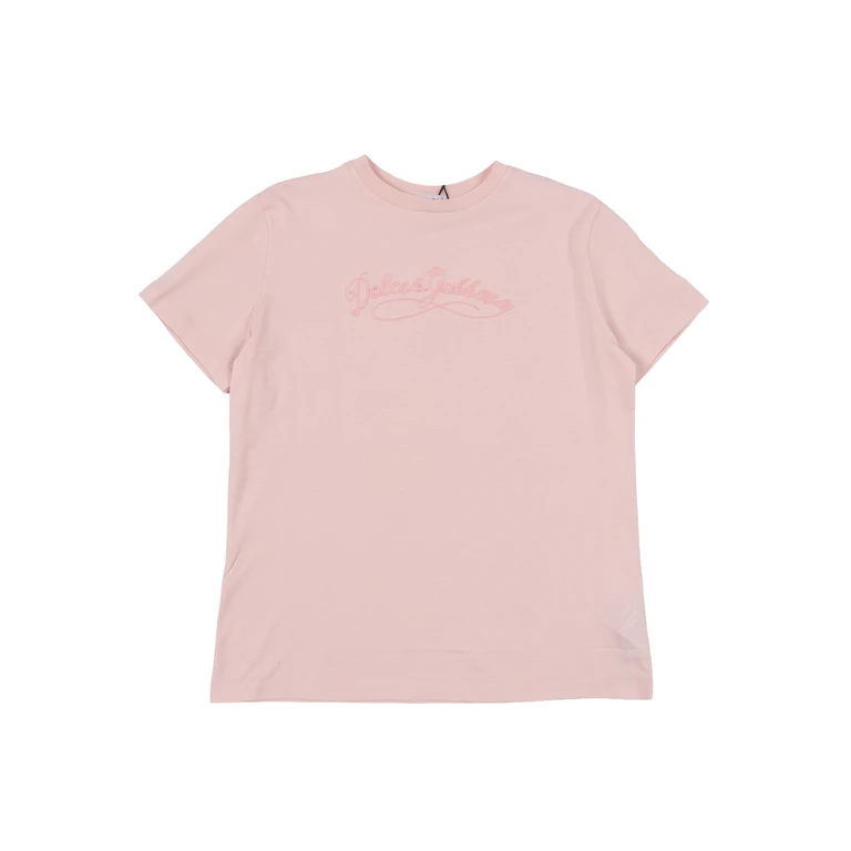 Dolce & Gabbana Junior T-Shirt Pink Cotton Short Sleeves