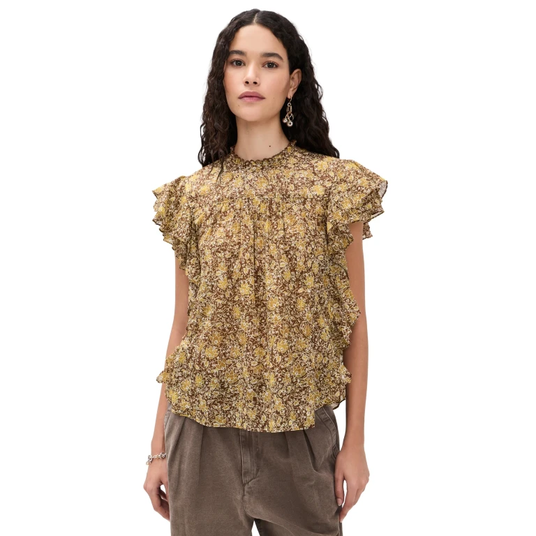 Isabel Marant Étoile Daliyane Top Khaki 40