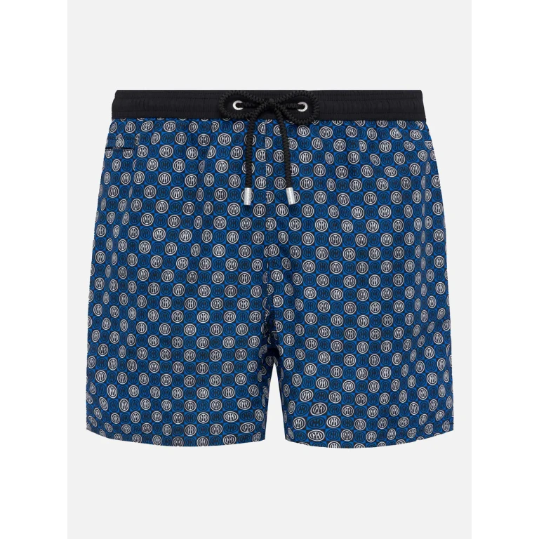 MC2 Saint Barth Lightweight Fabric Swim Shorts Lighting With Inter Print Inter Fc Special Edition