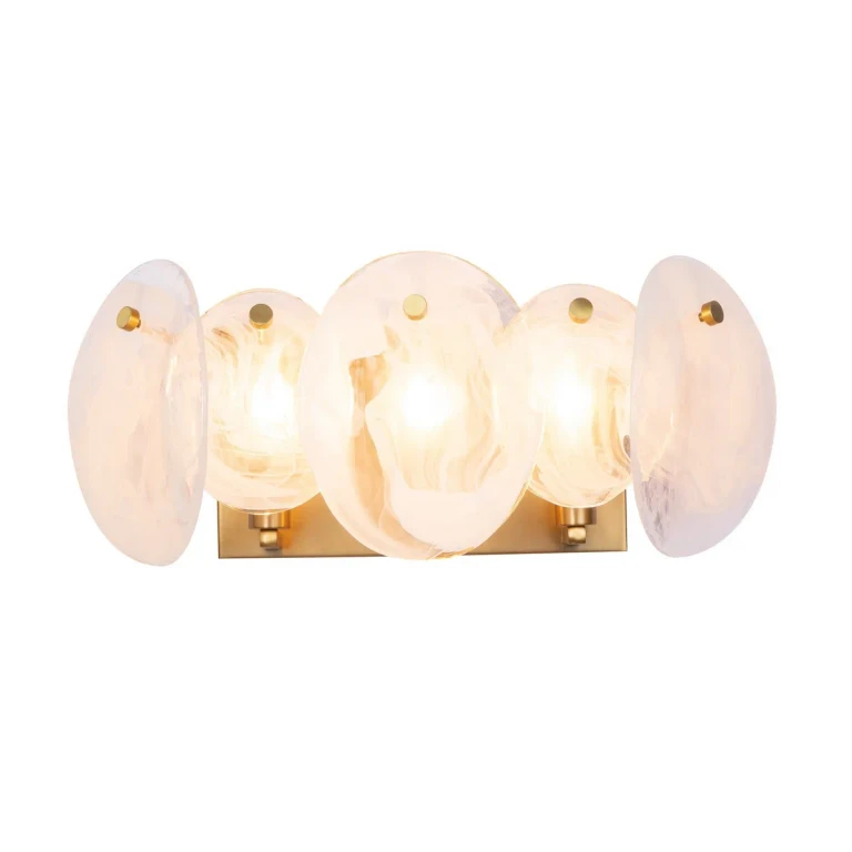 Brushed Brass Bathroom Vanity Light from the Lily Collection