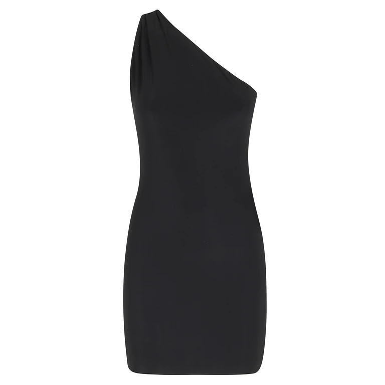 Norma Kamali One Shoulder Mini Dress Black Polyester Elastane Abito - Women
