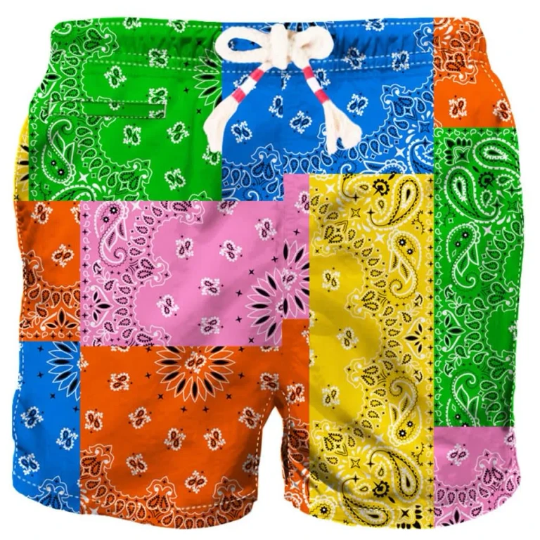 MC2 Saint Barth Multicolor Bandana Caprese Swim Shorts
