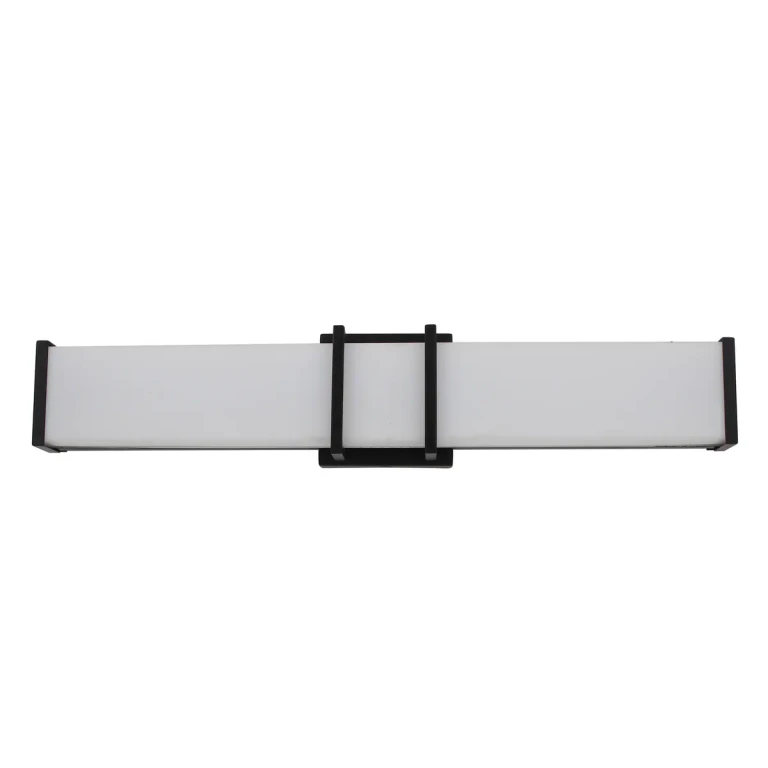Matte Black LED Bathroom Vanity Light from the Tomero Collection