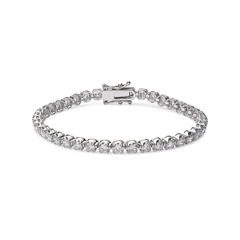 Certified Colorless Diamond Tennis Bracelet in 14K White Gold 5.0 tcw