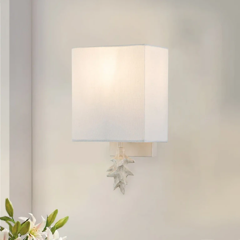 Bone White Wall Sconce from the Blanche Collection