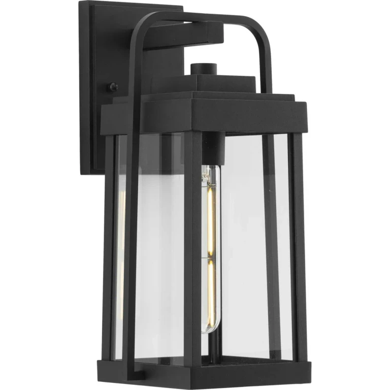 Black One Light Outdoor Wall Lantern from the Walcott Collection