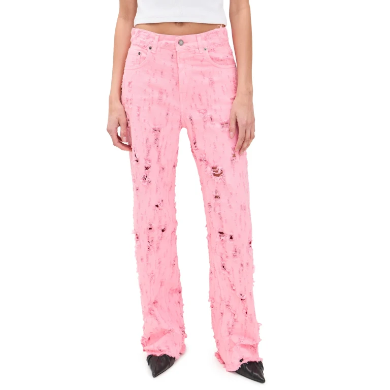 HAIKURE Bonnie Bull Destroyed Jeans Flamingo 24