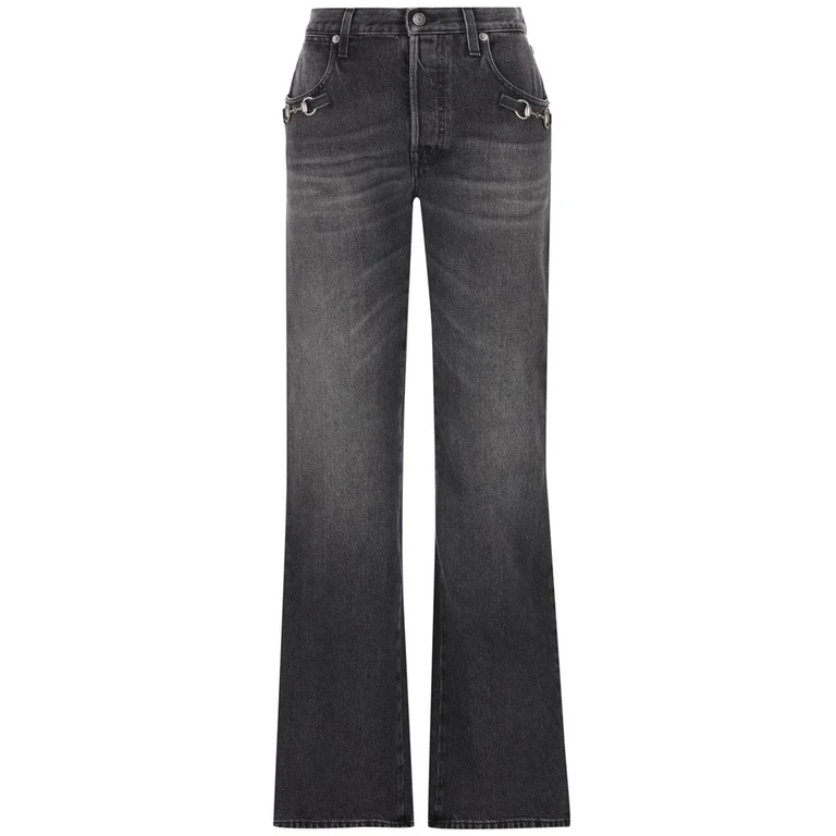 Gucci Petite Fit Low Rise Grey Jean - Women
